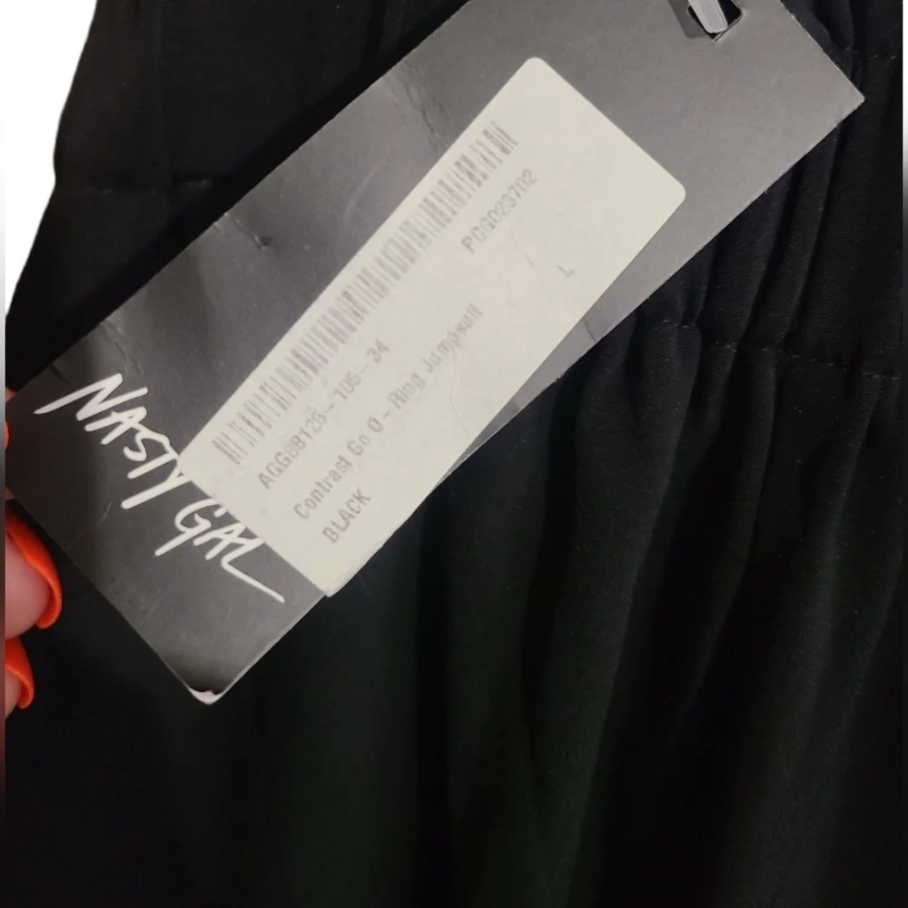 NASTY GAL New Black jumpsuit overall L - Picture 6 of 12